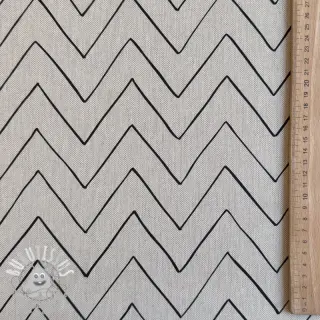 Tissu déco Linenlook Freehand zigzag lines