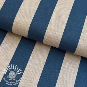 Tissu déco Linenlook Joyful basic stripe denim