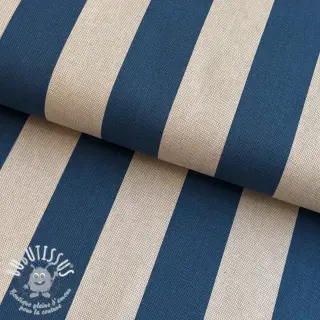 Tissu déco Linenlook Joyful basic stripe denim