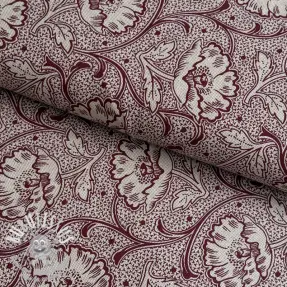 Tissu déco Linenlook Bloomy art craft wine