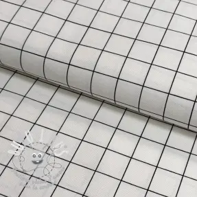 Tissu déco premium Perfect grid lines black