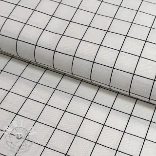 Tissu déco premium Perfect grid lines black