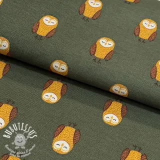 Tissu déco premium Night owl nap army