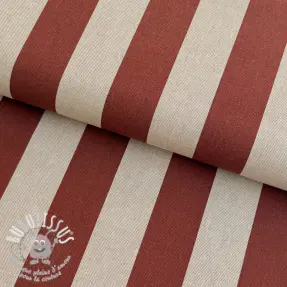 Tissu déco Linenlook Joyful basic stripe terra