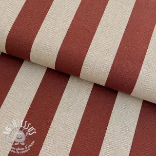 Tissu déco Linenlook Joyful basic stripe terra