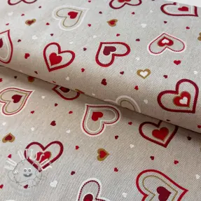Tissu déco Linenlook Sweet heart joy