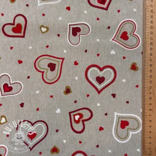 Tissu déco Linenlook Sweet heart joy