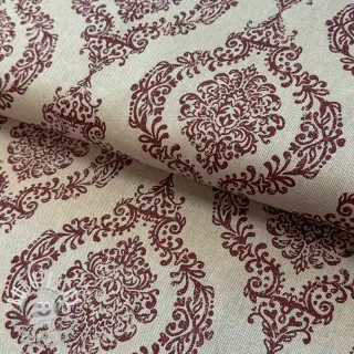 Tissu déco Linenlook Baroque damask charm wine