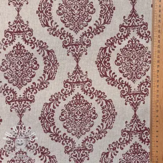 Tissu déco Linenlook Baroque damask charm wine
