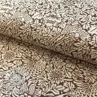 Tissu déco GOBELIN premium Anemone art craft brown