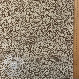 Tissu déco GOBELIN premium Anemone art craft brown