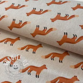 Tissu déco Linenlook Fox parade line