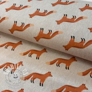 Tissu déco Linenlook Fox parade line