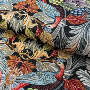 Tissu déco GOBELIN premium Leafy paradise bird