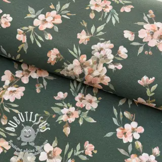 Tissu déco premium Soft painted blossom army digital print