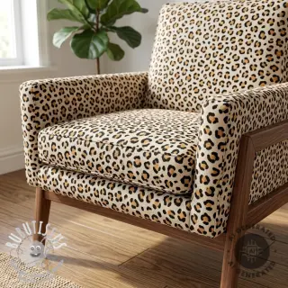 Tissu déco Linenlook Leopard animal small