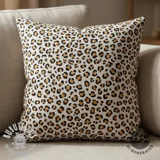 Tissu déco Linenlook Leopard animal small