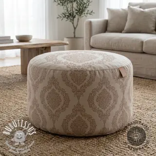 Tissu déco Linenlook Baroque damask charm taupe