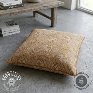 Tissu déco Linenlook Bloomy art craft yellow