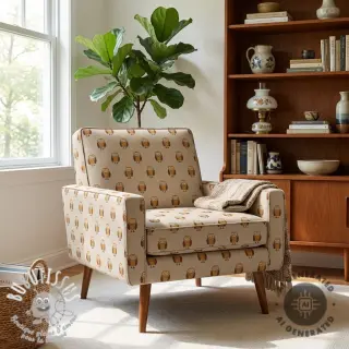 Tissu déco Linenlook Night owl nap