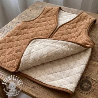 Tissu velours cotelé QUILT light brown