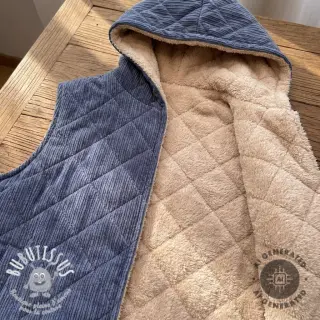 Tissu velours cotelé QUILT navy