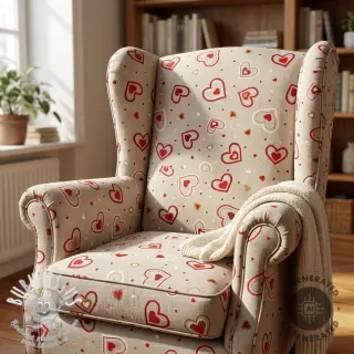 Tissu déco Linenlook Sweet heart joy