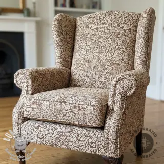 Tissu déco GOBELIN premium Anemone art craft brown