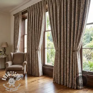 Tissu déco GOBELIN premium Anemone art craft brown