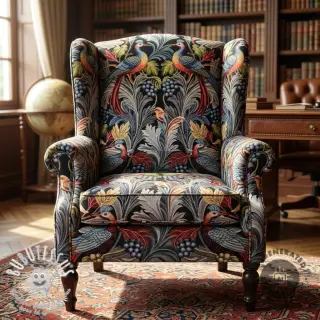 Tissu déco GOBELIN premium Leafy paradise bird