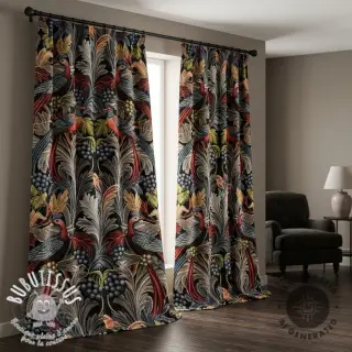 Tissu déco GOBELIN premium Leafy paradise bird