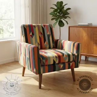 Tissu déco GOBELIN premium Graphic prism block