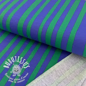 Sweat Stripes by JENNIFER BOURON blue green ORGANIC