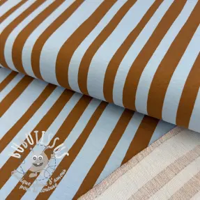 Sweat Stripes by JENNIFER BOURON blue brown ORGANIC