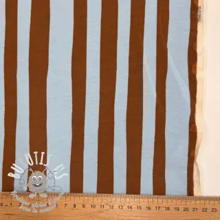 Sweat Stripes by JENNIFER BOURON blue brown ORGANIC