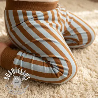Sweat Stripes by JENNIFER BOURON blue brown ORGANIC