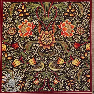 Tissu déco GOBELIN premium Graceful art craft black PANEL