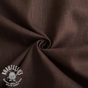 Tissu mélange lin et cotton BARCELONA brown