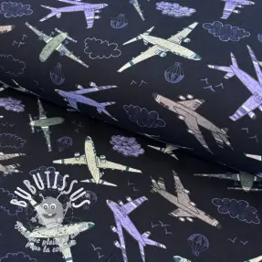 Jersey Airplanes navy digital print