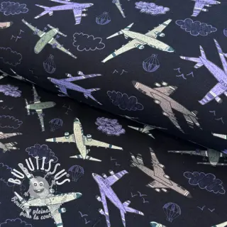 Jersey Airplanes navy digital print