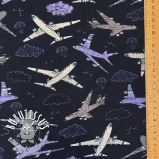 Jersey Airplanes navy digital print