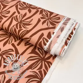 Viscose RADIANCE Palmtrees peach