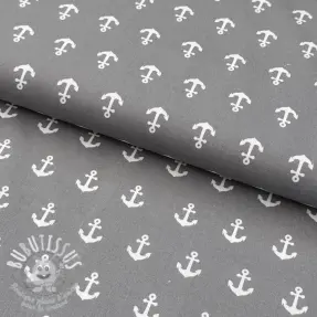 Tissu coton Anchors grey
