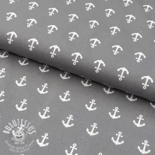 Tissu coton Anchors grey