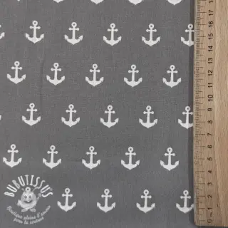 Tissu coton Anchors grey