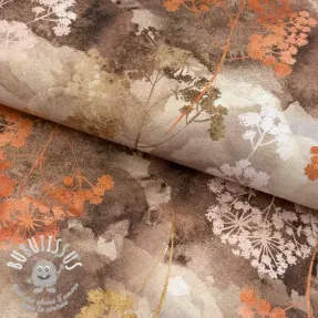 Tissu déco Flowers toffee digital print