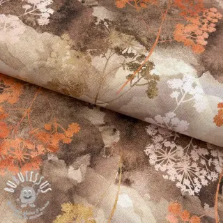 Tissu déco Flowers toffee digital print