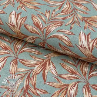 Lin avec viscose WASHED Leaves old green