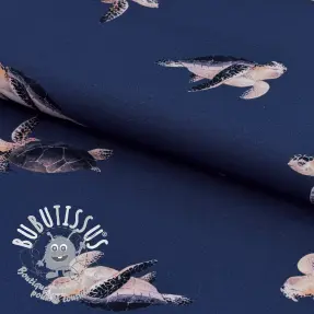 Jersey Turtle midnight blue digital print