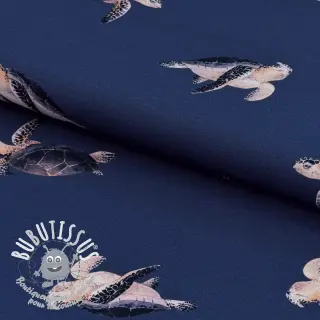 Jersey Turtle midnight blue digital print